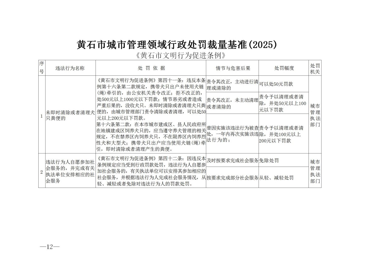 黄石市城市管理执法委员会关于印发黄石市城市管理领域行政处罚裁量基准(2025)的通知_12.jpg